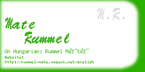 mate rummel business card